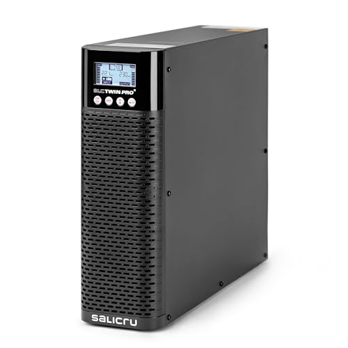 Salicru SLC 3000 TWIN PRO2 B1 Onduleur On-line à double conversion 700 à 3 000 VA - Alimentations d'énergie non interruptibles (Type F, 4 sortie(s) CA, Plomb-Calcium (Pb-Ca), AGM, Tour, Noir)