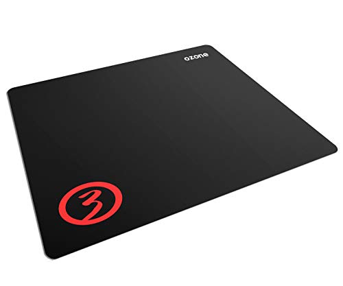Ozone Gaming Gear Tapis de Jeu, Surface Ergonomique en Tissu Doux, Base en Caoutchouc, Antidérapant, Noir