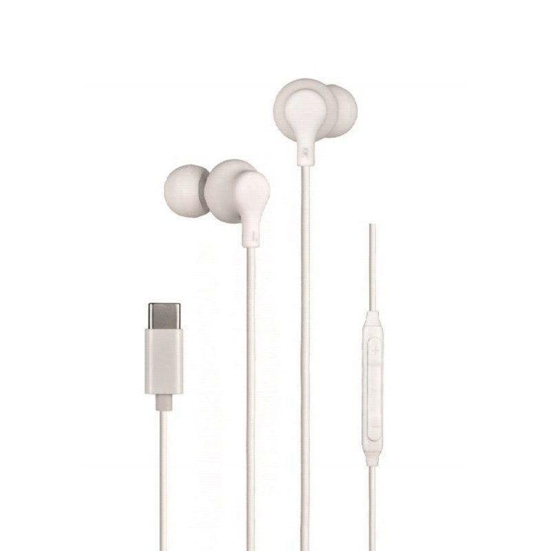 Daewoo Ecouteurs Daewoo DW2016 filaires USB-C avec microphone et commande volume White