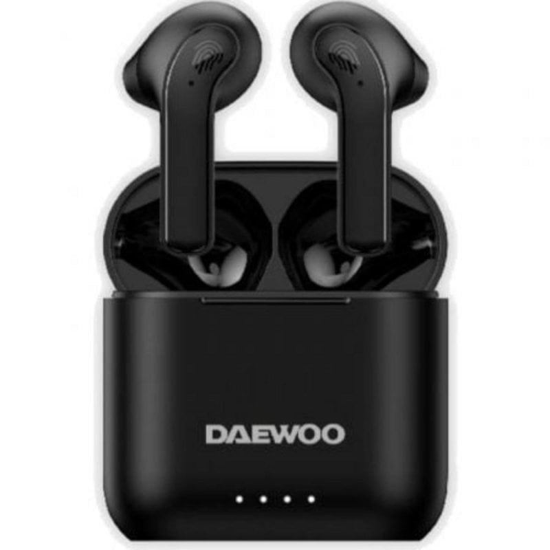 Daewoo Casque sans fil Bluetooth 5.4 Daewoo avec étui de chargement et autonomie de 30 h, Black
