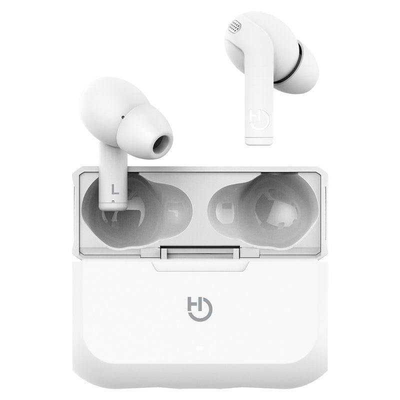hiditec Écouteurs Hiditec Fenix TWS sans fil Bluetooth pour appels et musique, IP5X, blancs