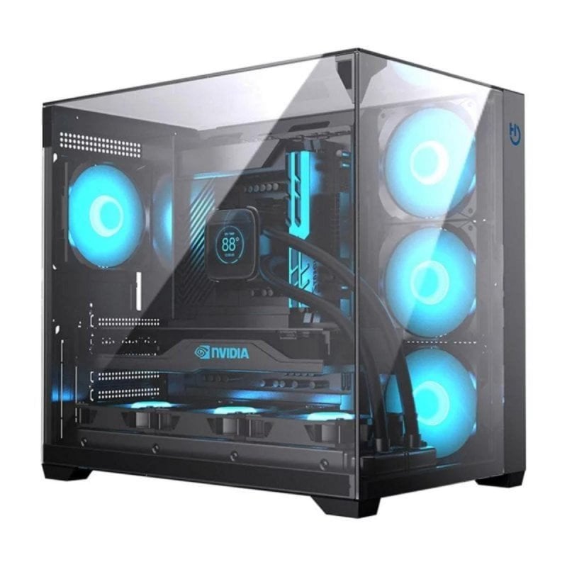 hiditec Boîtier Gaming Hiditec SKY ATX Triple Verre Tempéré Refroidissement Avancé