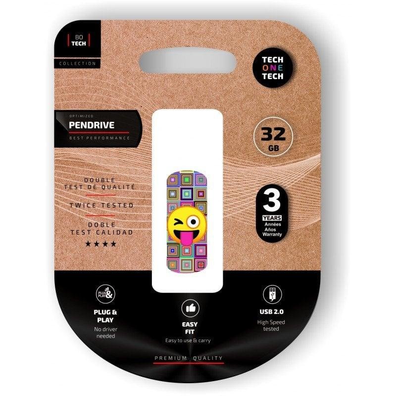 tech-one-tech Clé USB Tech One Tech TEC4402-32 32GB USB 2.0 Multicolore PVC