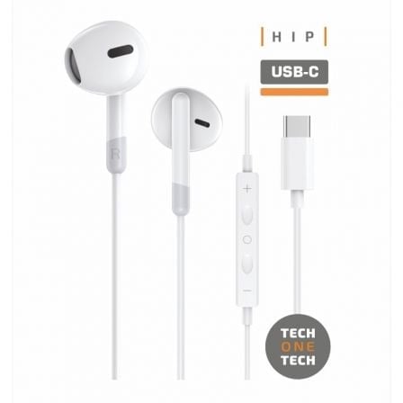 tech-one-tech Écouteurs filaires USB-C TECH ONE TECH avec microphone stéréo multifonction