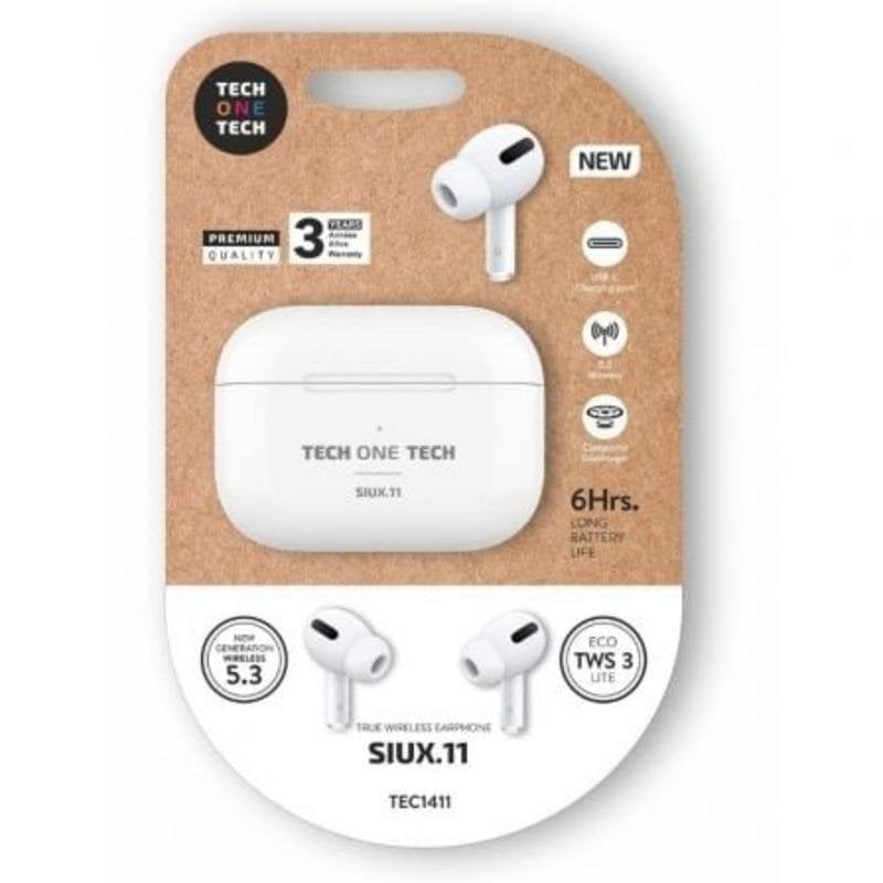 tech-one-tech Auriculaires Tech One Tech SIUX.11 sans fil Bluetooth TWS autonomie 24h blancs