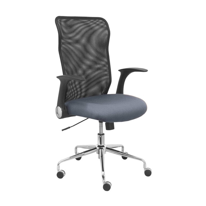 piqueras-y-crespo Piqueras y Crespo Chaise Minaya Dossier en maille Black Bali Grey foncé
