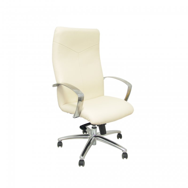 piqueras-y-crespo Piqueras y Crespo Caudete Fauteuil en Simili Cuir Crème