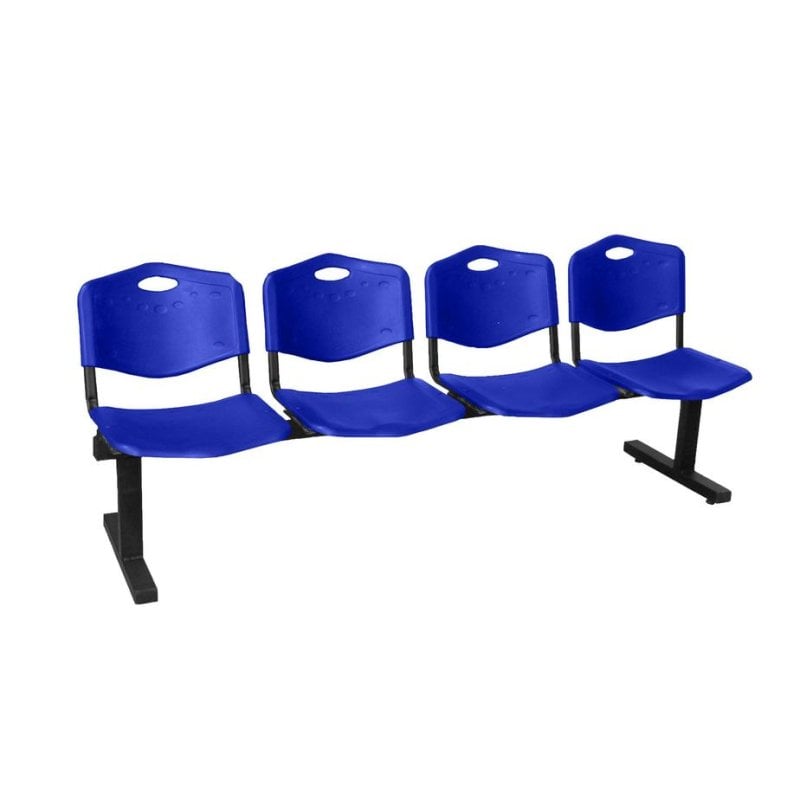 piqueras-y-crespo Bancada de espera Piqueras y Crespo 4 plazas PVC azul structure Black