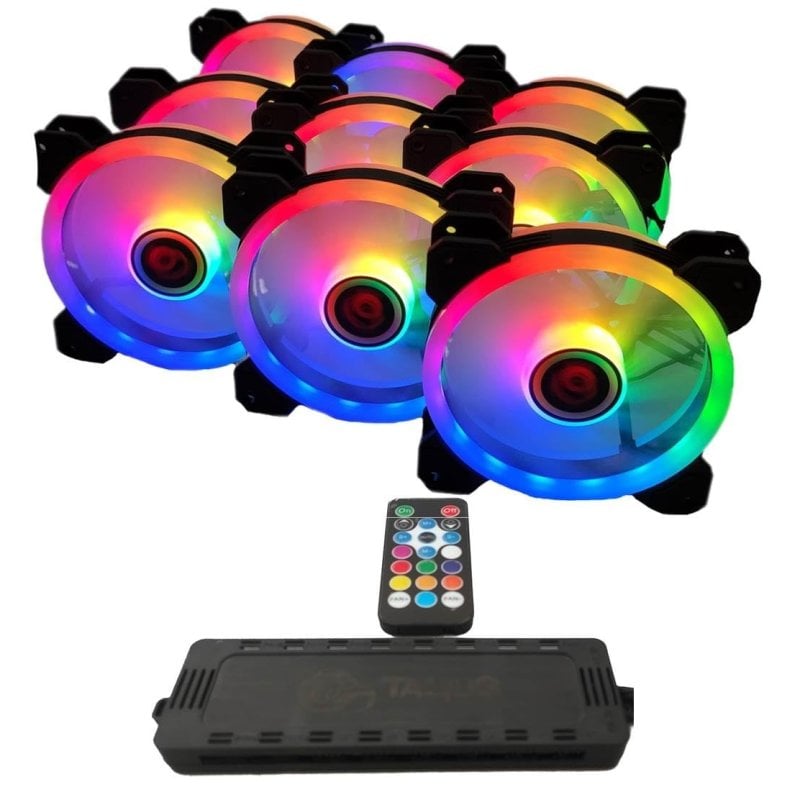talius Kit d'unité de contrôle Talius Iris Spectrum ARGB 9 ventilateurs supplémentaires 120 mm Black