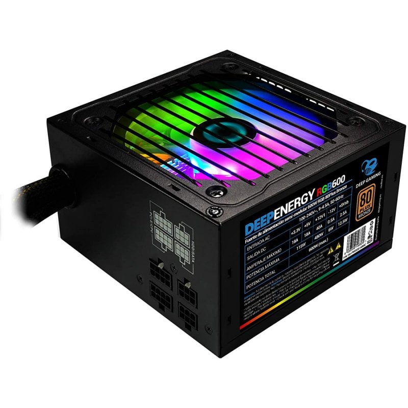 coolbox CoolBox DeepEnergy 600W 80 Plus Bronze Semi Modulaire