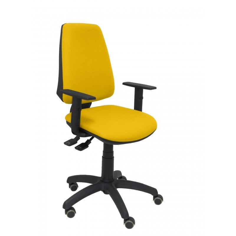 piqueras-y-crespo Piqueras y Crespo Elche S Bali Chaise de Bureau Accoudoirs Réglables Roues Parquet Yellow