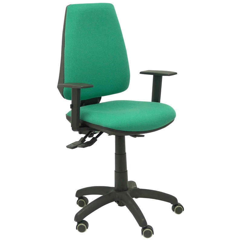 piqueras-y-crespo Piqueras y Crespo Elche S Bali Chaise de Bureau Accoudoirs Réglables Roues Parquet Green Black