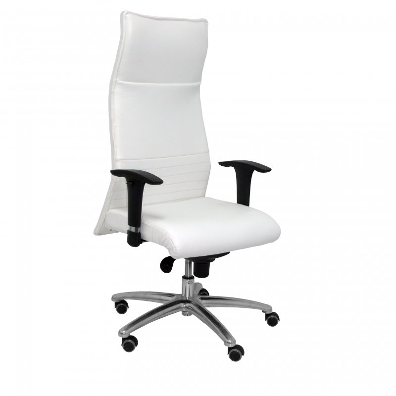 piqueras-y-crespo Piqueras y Crespo Albacete XL Fauteuil en simili cuir avec mousse à mémoire de forme blanche