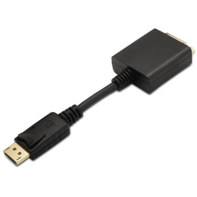 aisens Adaptateur DisplayPort vers DVI-D Mâle Femelle 15 cm Black
