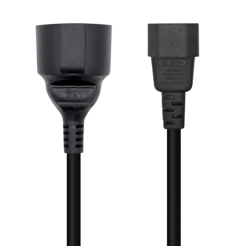 aisens Aisens Câble Alimentation C14 vers CEE7 Mâle Femelle 25cm Black