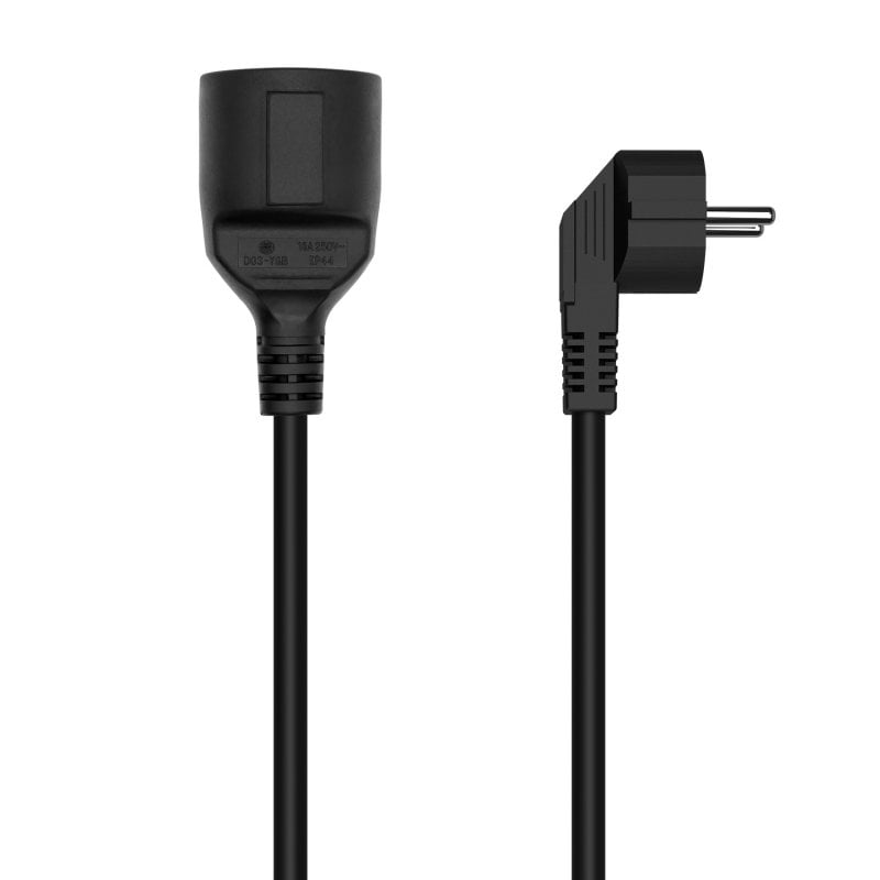 aisens Aisens Schuko CEE7 Câble d'extension d'alimentation mâle femelle 2 m Black