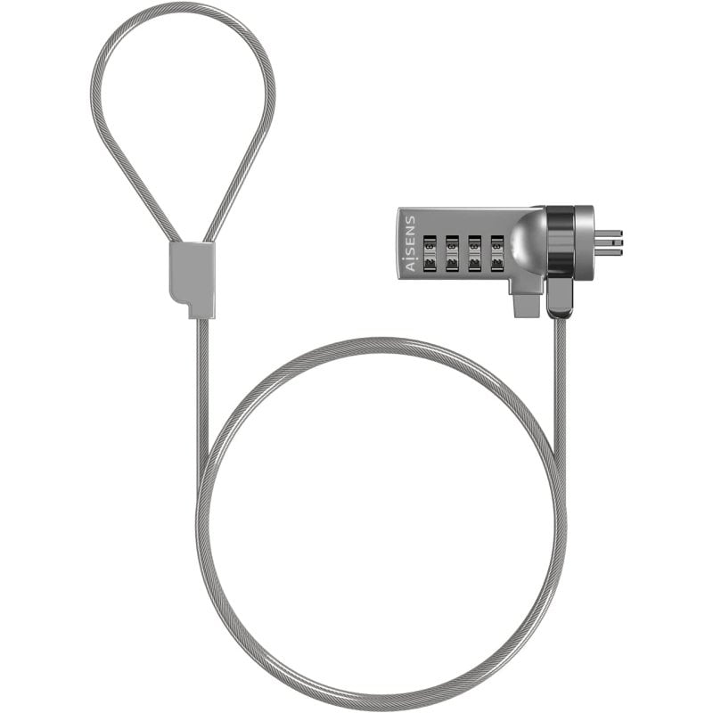aisens Câble de sécurité avec serrure à combinaison pour ordinateur moniteur ordinateur portable 1,5 m