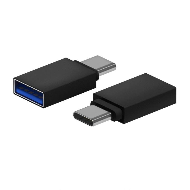 aisens A108-0717 changeur de genre de câble USB-C USB-A Black