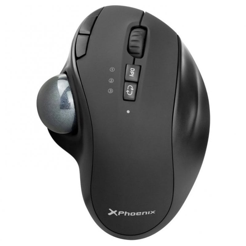 Phoenix Phoenix Ergo T1 Souris Trackball Optique Sans Fil 2400DPI Black
