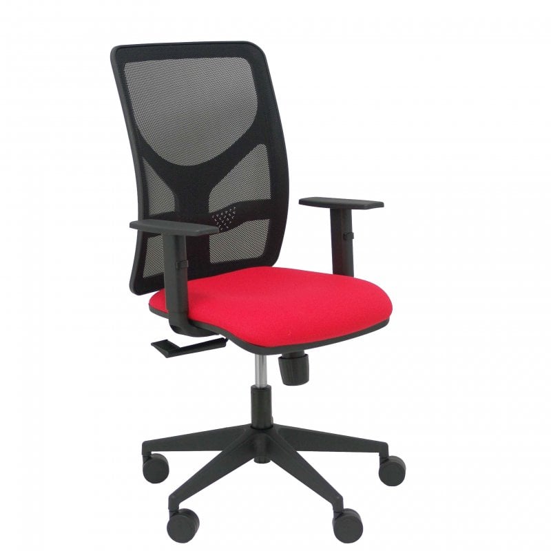 piqueras-y-crespo Piqueras y Crespo Motilla Chaise en maille Black avec accoudoirs réglables Bali Red