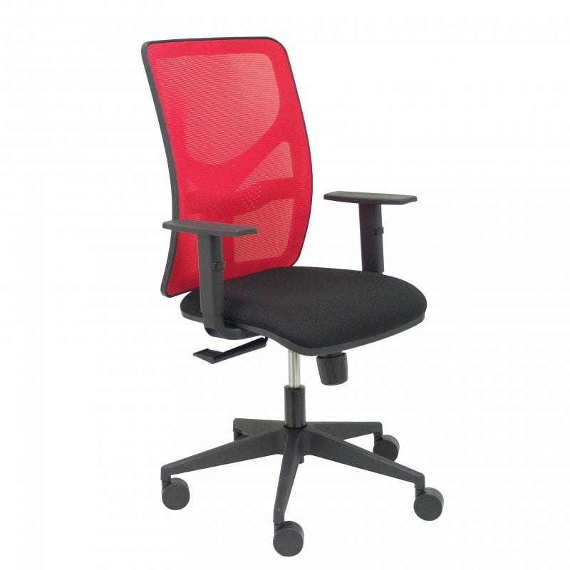 piqueras-y-crespo Piqueras y Crespo Motilla Chaise en maille Red Assise Bali Black Bras réglable