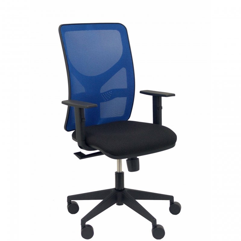 piqueras-y-crespo Piqueras y Crespo Motilla Chaise en maille bleue Assise Bali Black Bras réglable