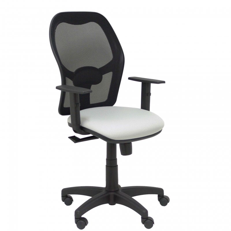piqueras-y-crespo Piqueras y Crespo Alocén Chaise en maille Black Bali Grey Assise Bras réglables