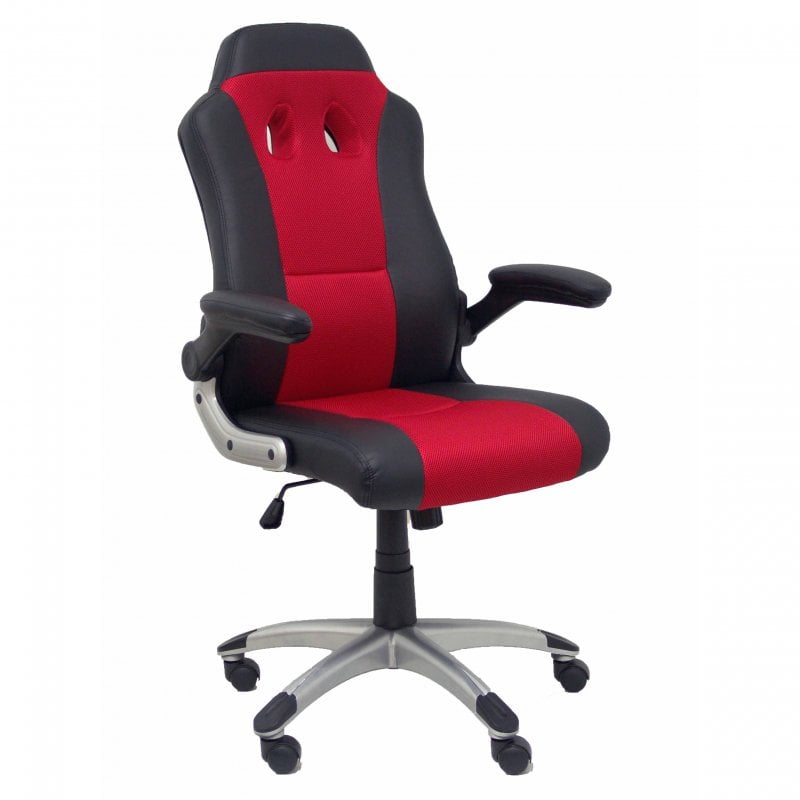 piqueras-y-crespo Piqueras y Crespo Talave Chaise de jeu en similicuir Black Red