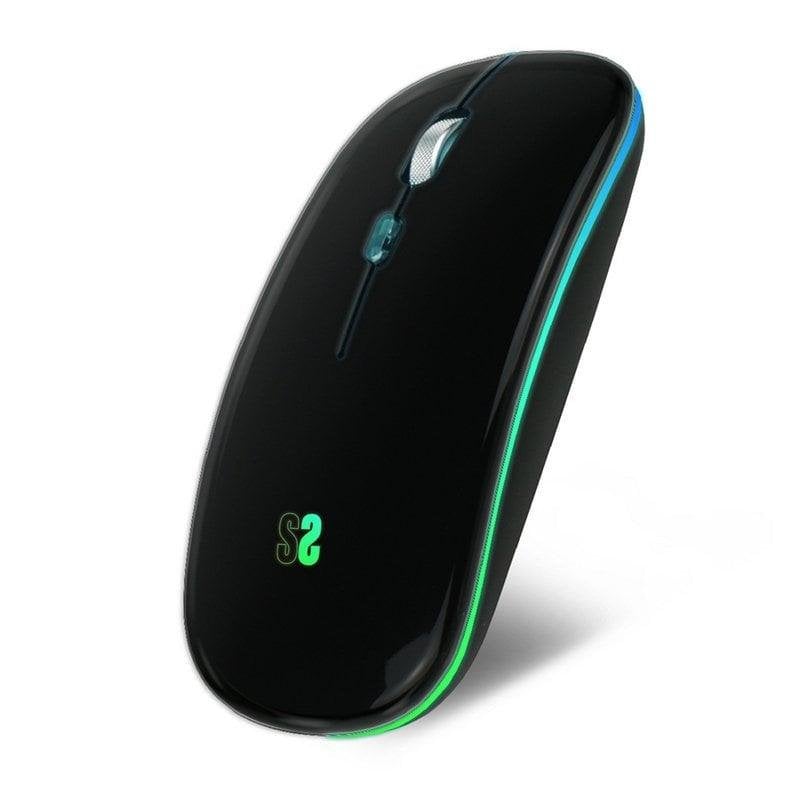 subblim Subblim LED double souris plate souris optique sans fil RGB 1600DPI Black