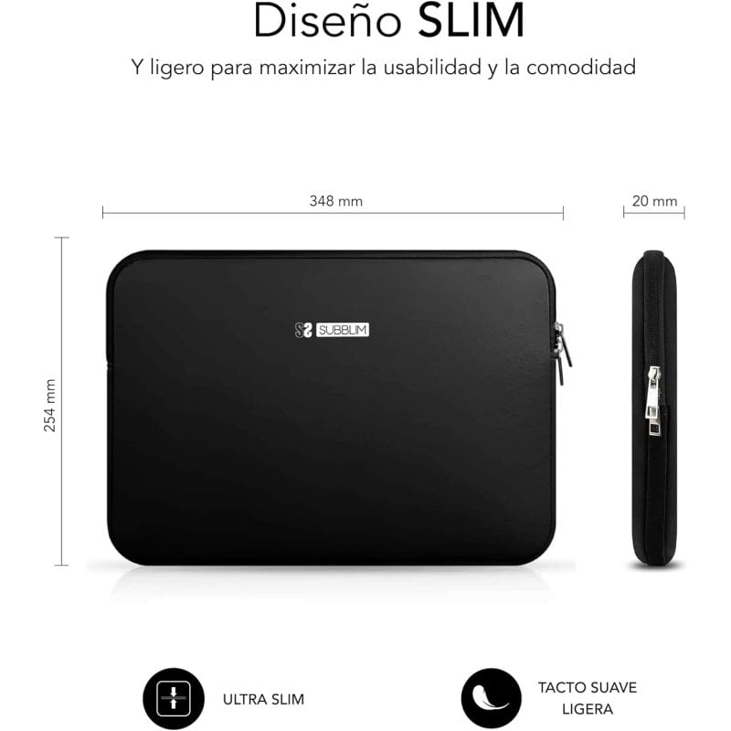 subblim Business Housse pour ordinateur portable en néoprène pour ordinateurs portables jusqu'à 14 Black