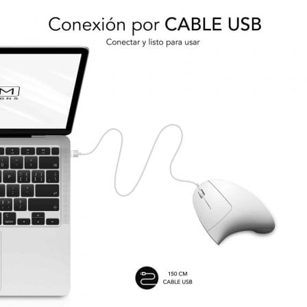 subblim Souris Ergonomique Subblim Edgvu02 1600 Dpi White