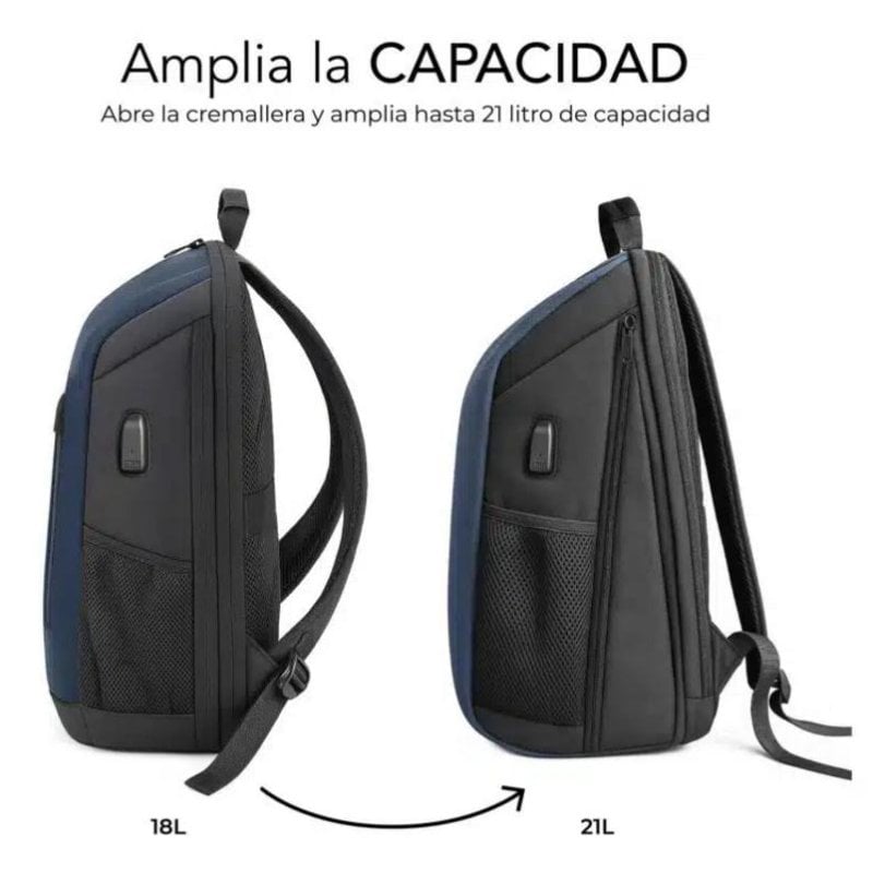 subblim Mochila Subblim Nomad Xpand Air Padding 15,6 pouces USB-C Polyester recyclé Blue