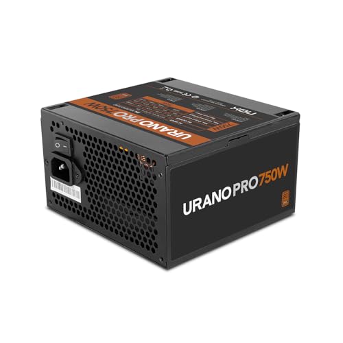 NOX Xtreme Products URANO Pro 750 W 80 Plus Bronze – Alimentation ATX avec Ventilateur Silencieux 120 mm PWM, Protection intégrale (OVP, UVP, OPP, SCP, OTP), PFC Actif, câbles Plats Extra Longs Noir
