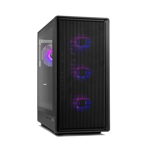 NOX XTREME PRODUCTS INFINITY IOTA – Boîtier ATX | M-ATX | ITX, 4 Ventilateurs ARGB 120 mm Inclus, Front Mesh, Panneau Latéral en Verre Trempé, USB 3.0, Support GPU jusqu’à 330 mm, Noir