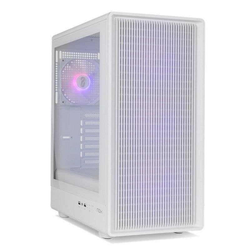 nox Boitier NOX Infinity IOTA Mesh ARGB White 4 Ventilateurs Verre Trempé