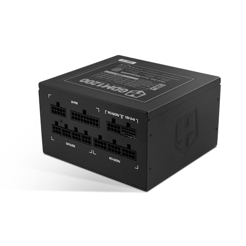 NOX Xtreme Products Hummer GDM 1200W Gold – Alimentation modulaire ATX 3.1 80 Plus Gold, Ventilateur Silencieux de 120 mm, PCIe 5.1, efficacité de 90 , câbles Plats Extra Longs, Noir