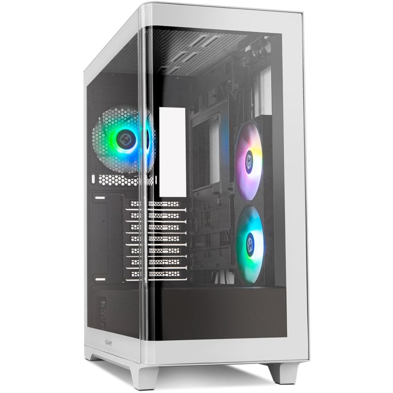 nox Boîtier NOX Hummer ETHER Midi Tower Verre Trempé Black White USB-C