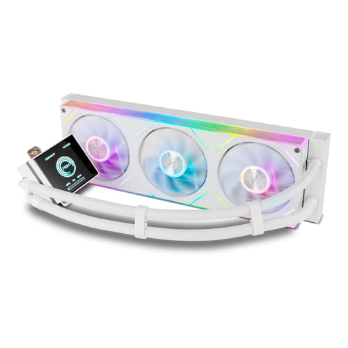 NOX XTREME PRODUCTS Hummer M-360 LCD Black - Kit de Watercooling CPU, Écran LCD, Radiateur 360mm, 3 Ventilateurs 120mm PWM, TDP 350W, Compatible avec Intel et AMD, Blanc