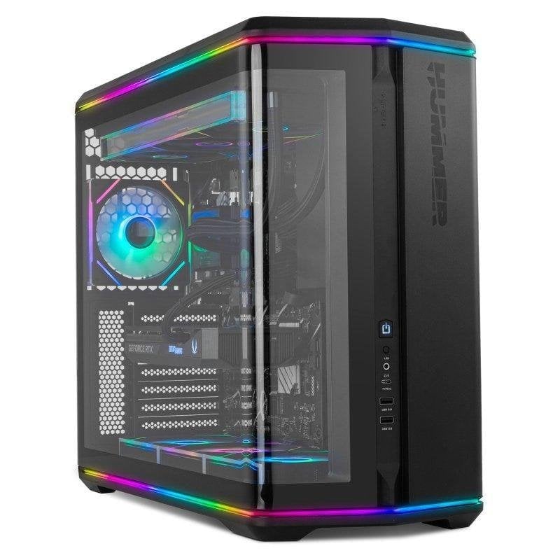 nox Boîtier Mi-Tour ATX Nox Hummer Anvil Cristal Curvo ARGB Black USB 3.0 Type C