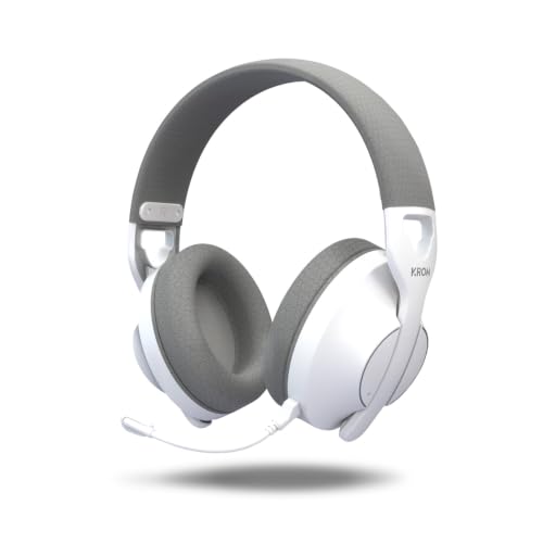 krom Casque Krom Phase sans fil Bluetooth 5.3 gaming White avec micro omnidirectionnel