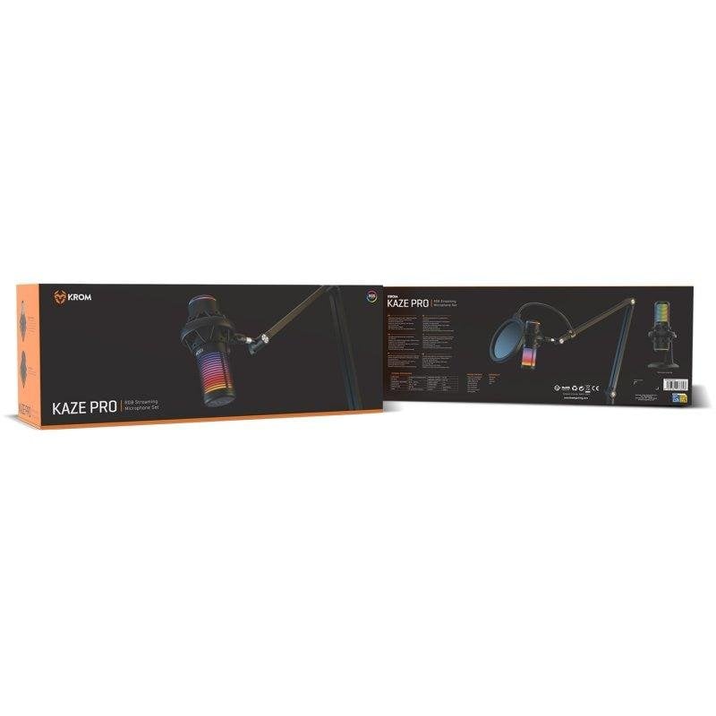 krom Microphone Krom Kaze Pro USB cardioïde et omnidirectionnel avec RGB