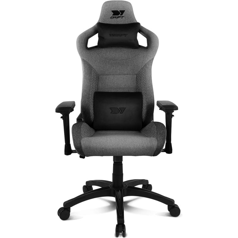 drift Chaise gaming Drift DR220 tissu Grey foncé accoudoirs 4D coussins lombaires
