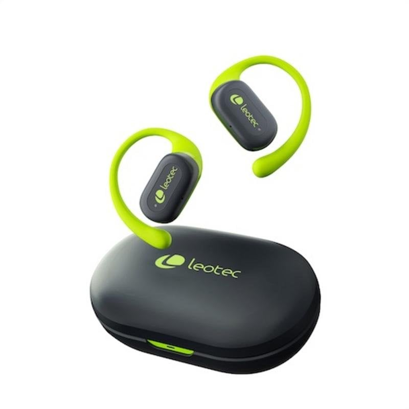 Leotec Auriculares Leotec Open Air Zenith Sport sans fil Bluetooth avec réduction de bruit ENC IPX5 Grey