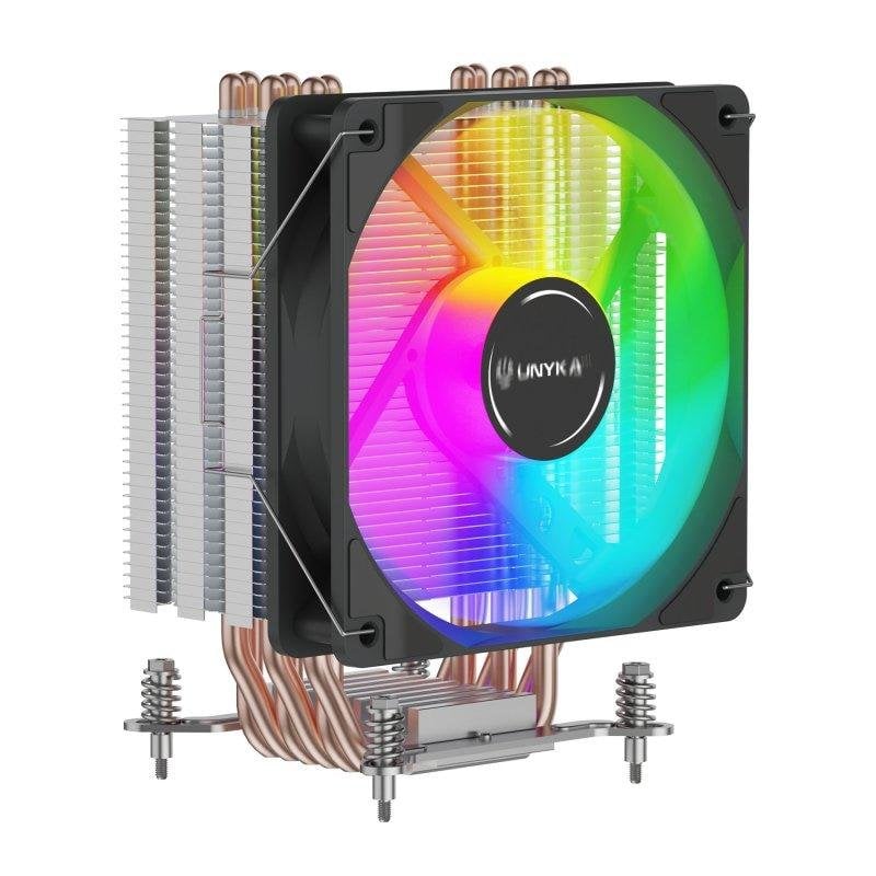 unykach Refroidissement Air UNYKAch Sockets Intel AMD 120 mm H60 ARGB Compact ARGB
