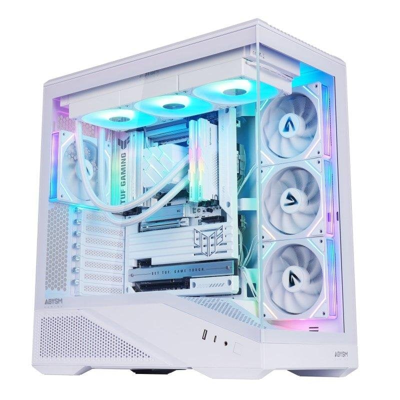 abysm Boîtier Abysm ARIAN FRAME A400 White ATX ARGB Verre trempé 4 ventilateurs PWM