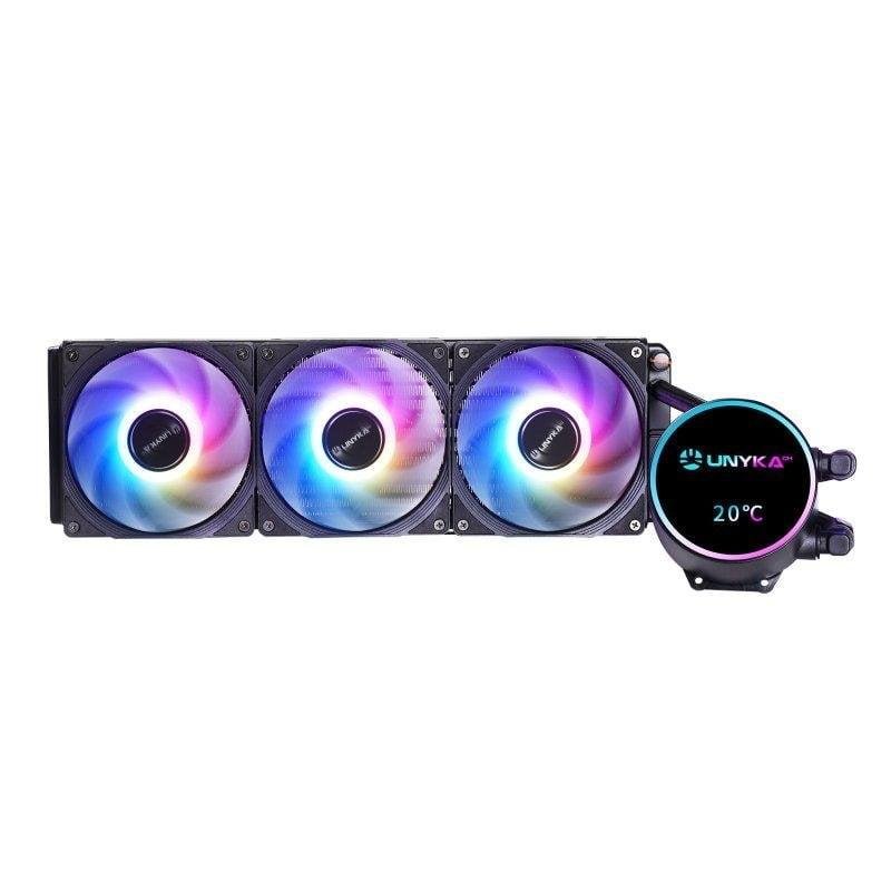 unykach Refrigeración Líquida UNYKAch AquaStorm Neo 360 393mm 3 Ventiladores ARGB Display