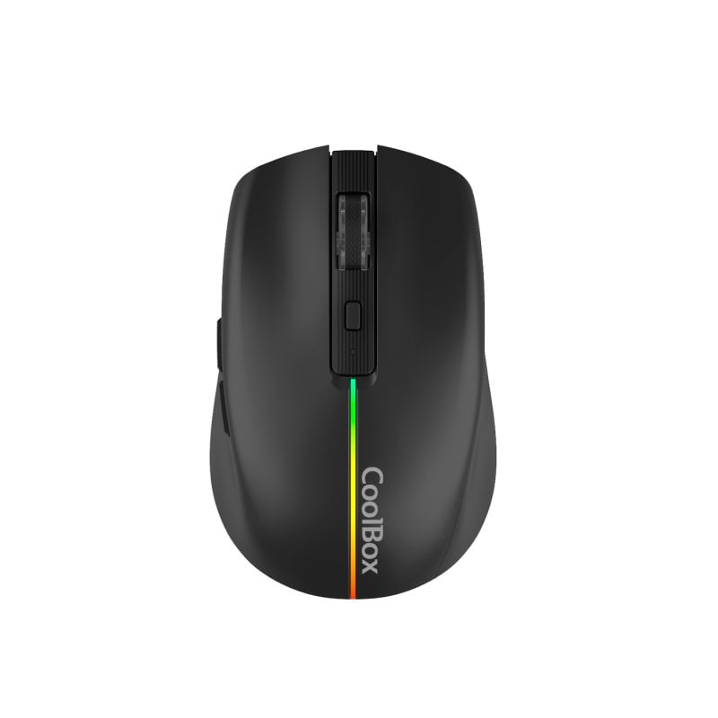 coolbox Souris sans fil CoolBox 1600 DPI RGB 6 boutons USB-C rechargeable