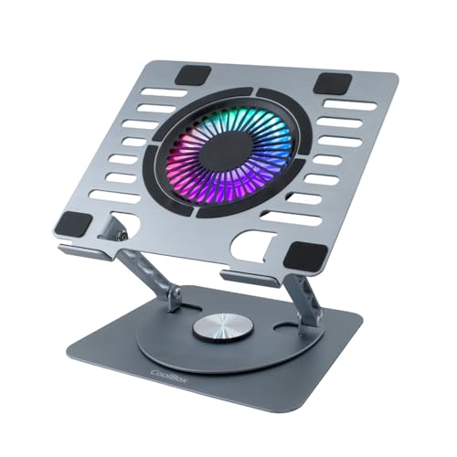 coolbox Base refrigeradora Coolbox CoolAir 1VRGB avec ventilateur et éclairage RGB pour portables jusqu'à 17 pouces
