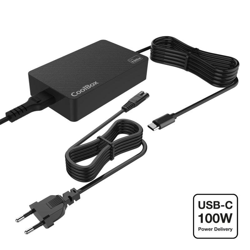 coolbox Chargeur CoolBox NB100 USB-C 100W GaN Power Delivery Compact