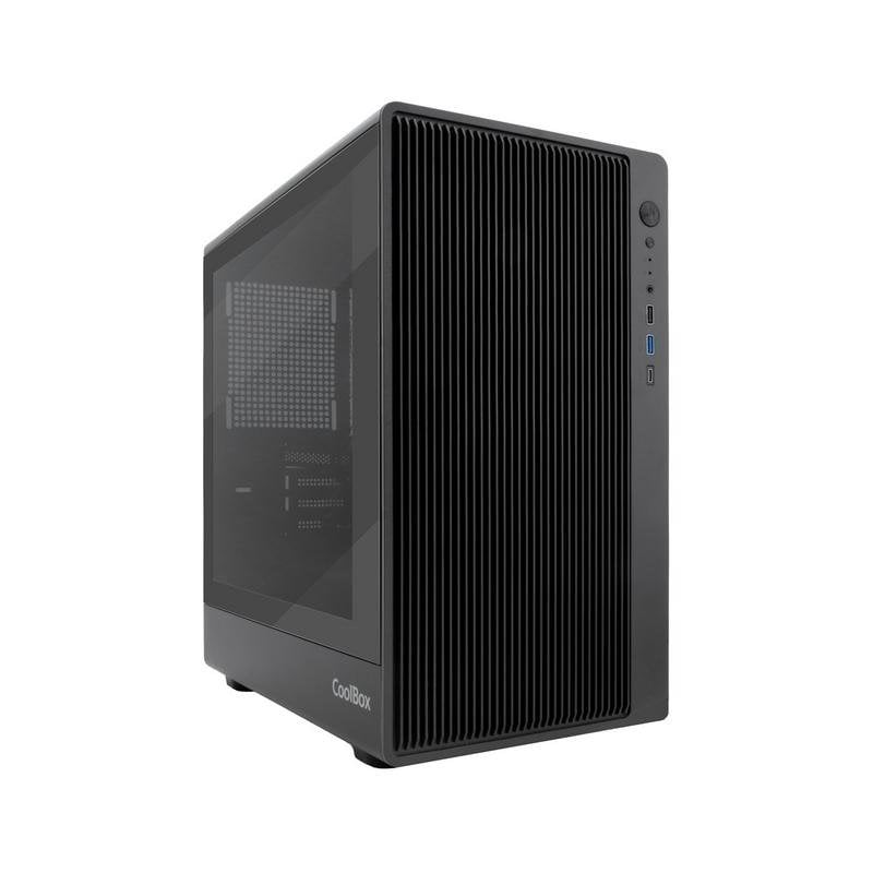 coolbox Boîtier PC Micro ATX CoolBox GM350 DarkFace USB-C 3.2 Gen1 Verre Fumé